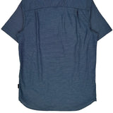 The North Face Striped Short Sleeve Shirt - Small Blue Cotton