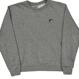 Fila Sweatshirt - XL Grey Cotton Blend