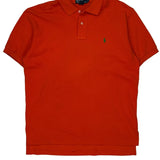 Polo By Ralph Lauren Polo Shirt - Large Orange Cotton