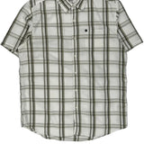 Quiksilver Checked Short Sleeve Shirt - XL Green Cotton