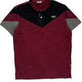 Lacoste Contrast Stitch Polo Shirt - Large Black Cotton
