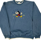 Made In USa Mickey Mouse Disney Cartoon Sweatshirt - Large Blue Cotton