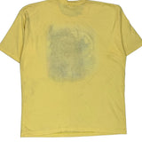 Made In USA Single Stitch Unbranded Graphic T-Shirt - Large Yellow Cotton