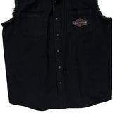 Motorcycles Harley Davidson Graphic Short Sleeve Shirt - 2XL Black Cotton