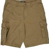 Quiksilver Cargo Shorts - 34W 11L Khaki Cotton