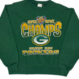 Green Bay Packers Fan Football Sweatshirt - Large Green Cotton