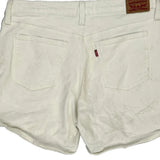 Levis Denim Shorts - 32W UK 12 White Cotton