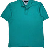 Tommy Hilfiger Polo Shirt - XL Green Cotton