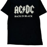 Back In Black Ac/Dc Band T-Shirt - Medium Black Cotton