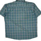 Lee Checked Short Sleeve Shirt - XL Blue Cotton Blend