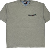 Tommy Hilfiger T-Shirt - XL Grey Cotton