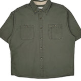 Carhartt Short Sleeve Shirt - 2XL Green Cotton