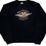 Made In USA Disney Graphic Sweatshirt - Medium Black Cotton Blend