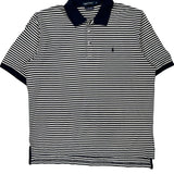 Golf Polo By Ralph Lauren Striped Polo Shirt - XL Navy Cotton