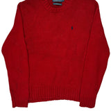 Polo By Ralph Lauren Sweater - Large Red Cotton
