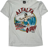 Alfalfa Screen Stars Graphic T-Shirt - Large White Cotton Blend