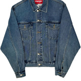 Wrangler Denim Jacket - Small Blue Cotton