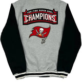 Tampa Bay Buccaneers Jh Designs Nfl Varsity Jacket - XL Grey Cotton Blend