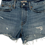 Levis Denim Shorts - 28W UK 8 Light Wash Denim