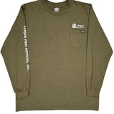 Dickies Long Sleeve T-Shirt - 2XL Green Cotton Blend