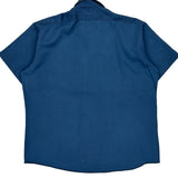 Dickies Short Sleeve Shirt - XL Blue Polyester Blend