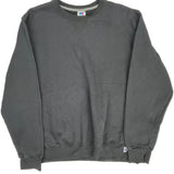Russell Athletic Sweatshirt - Large Black Cotton Blend
