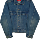 Wrangler Denim Jacket - Small Blue Denim