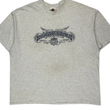Motorcycles Harley Davidson Graphic T-Shirt - 3XL Gray Cotton