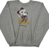 Disney Christmas Sweatshirt - Large Grey Cotton Blend