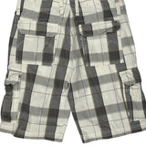 Unbranded Checked Cargo Shorts - 32W 11L Grey Cotton