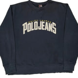 Ralph Lauren Spellout Sweatshirt - XL Navy Cotton Blend