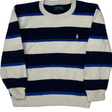 Age 5 Polo By Ralph Lauren Striped Sweatshirt - Small Blue Cotton