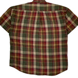 Tommy Hilfiger Checked Short Sleeve Shirt - Medium Multicoloured Linen Blend