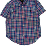 Age 3 Ralph Lauren Checked Short Sleeve Shirt - 3XS Multicoloured Cotton