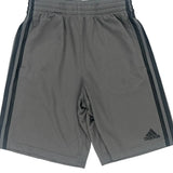 Age 10-12 Adidas Sport Shorts - Medium Grey Polyester