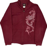 Grand Canyon Harley Davidson Zip Up - Large Burgundy Cotton