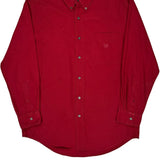 Chaps Ralph Lauren Shirt - Medium Red Cotton Blend