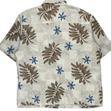 Puritan Floral Hawaiian Shirt - Large Blue Viscose