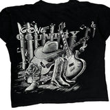 Gone Country Unbranded Single Stitch T-Shirt - XL Black Cotton