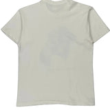 Chimpanzee Thinking Print Fruit Of The Loom Graphic T-Shirt - Large White Cotton