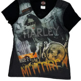 Harley Davidson Graphic T-Shirt - Large Multicoloured Cotton