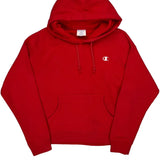 Reverse Weave Champion Hoodie - Large Red Cotton