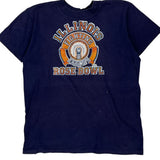 Illinois Fighting Illini Touch Of Gold Single Stitch T-Shirt - XL Blue Polyester