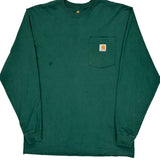 Carhartt Long Sleeve T-Shirt - Medium Green Cotton