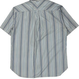 Tommy Hilfiger Striped Short Sleeve Shirt - Medium Blue Cotton