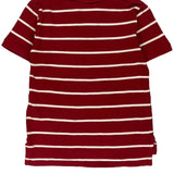 Age 7 Polo By Ralph Lauren Striped Polo Shirt - Small Red Cotton