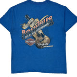 Nashville Tennessee Harley Davidson Graphic T-Shirt - Large Blue Cotton