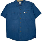 Carhartt Short Sleeve Shirt - Large Blue Cotton
