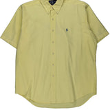 Blake Ralph Lauren Short Sleeve Shirt - Large Yellow Cotton