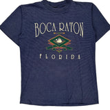 Boca Raton Florida Unbranded Single Stitch T-Shirt - Large Blue Cotton
